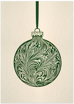 Olivengrøn julekugle