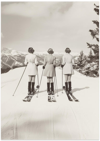 Vintage Glamour Skiers