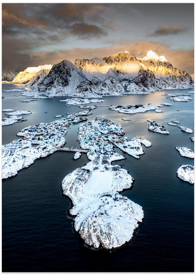 Snow covered islands