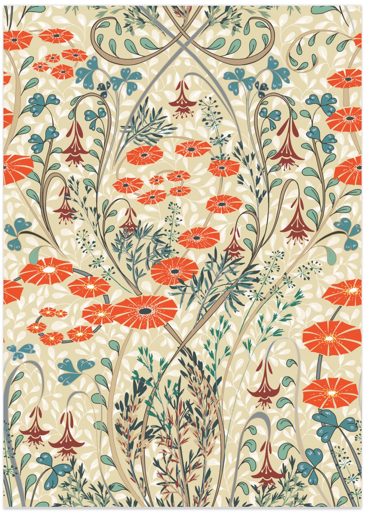 Meadow Scent Vintage Pattern