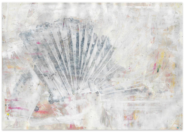 Abstract shell painting natural structure mural