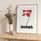 Danish Flag Vintage Illustration