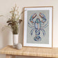 Watercolor Blue Lobster