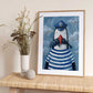 Sailor Penguin With Fish