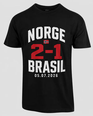 Norge slo Brasil 2–1 – Historisk supporter-T-skjorte