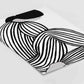 Black And White Abstract Striped Woman