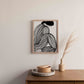 Black And White Abstract Striped Woman