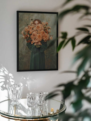 Woman Hidden by Dahlias