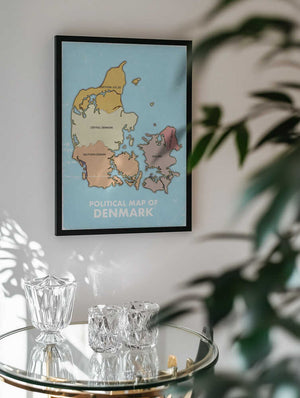 Vintage Denmark Map