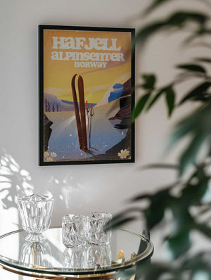 Vintage Ski Norway Landscape