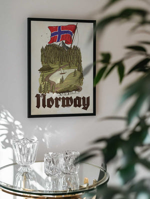 Norwegian Flag Mountain Lake