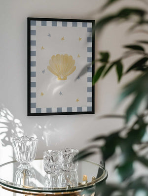 Whimsical Scallop and Stars