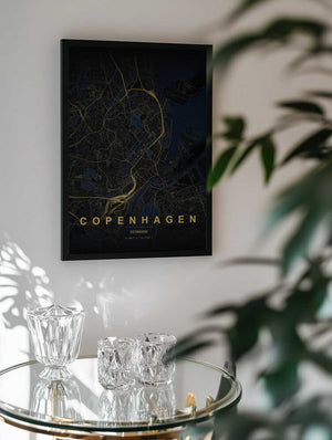 Copenhagen Night Map