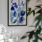 Indigo Sea Life Watercolor