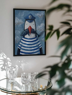 Sailor Penguin With Fish