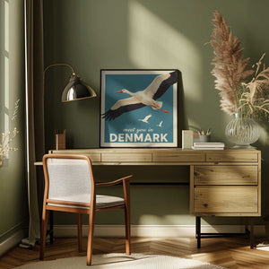 Vintage Denmark Stork Flight