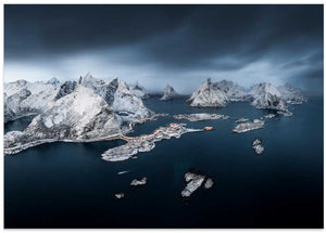 Snowy Fjord Village