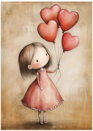 Sweet Girl Heart Balloons