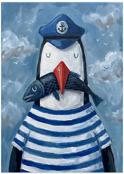 Sailor Penguin With Fish
