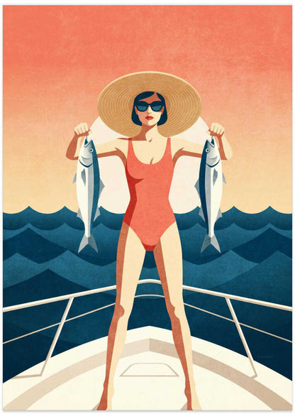 Summer Fishing Woman
