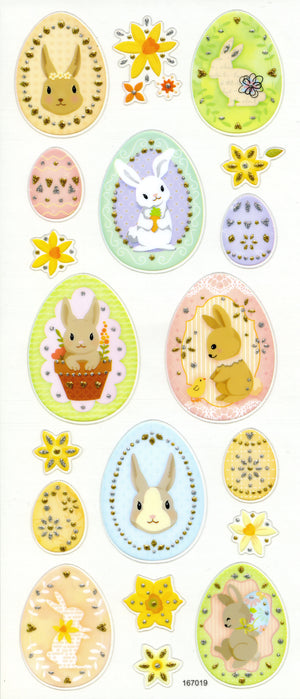 Påskeharer lux stickers - Klistremerker