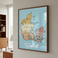 Vintage Denmark Map