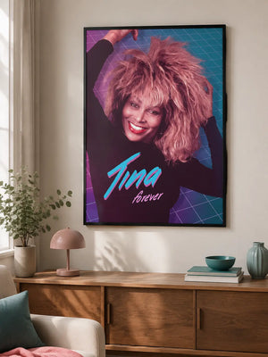 Tina Turner-plakat – ikonisk 80-tallsstil