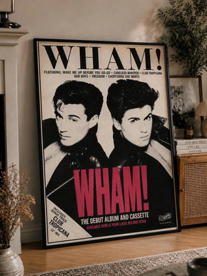 Wham! retroplakat – ikonisk 80-talls musikkplakat