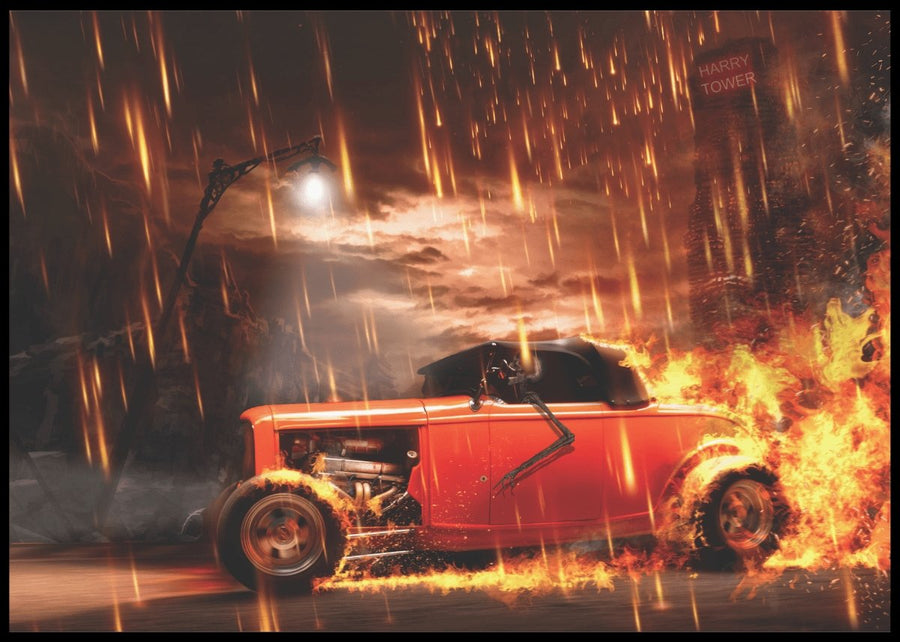 1932 Ford Supercharged Hot Rod Poster