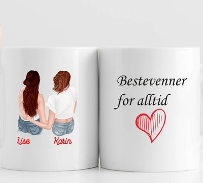 2 bestevenninner - velg navn og look - Plakatbar.no