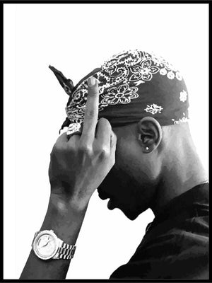 2 pac black and white - Poster