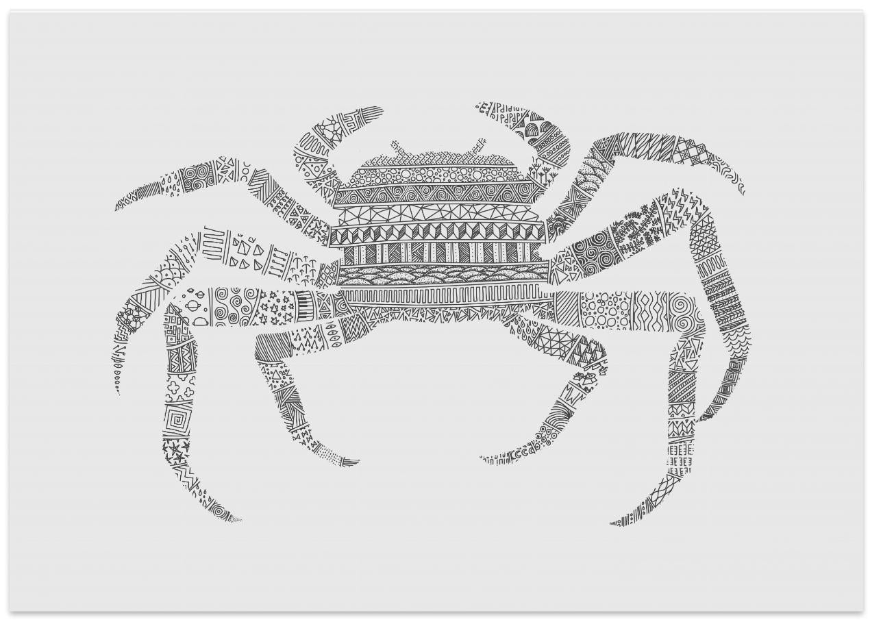 Crab Grey Poster Grey