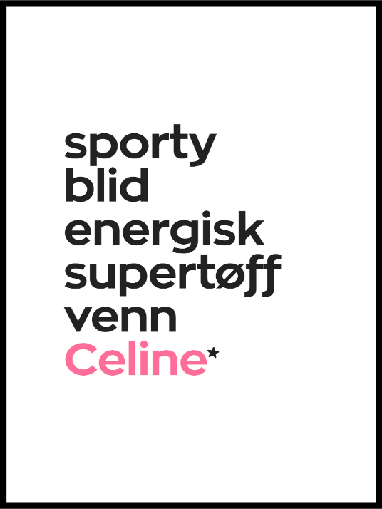 5 ord til en venn - rosa