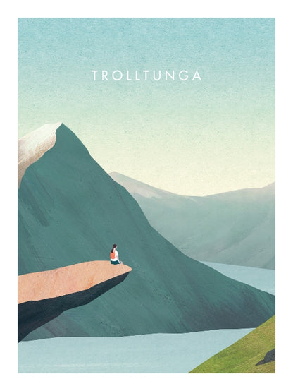 Trolltunga - Kunstplakat av Henry Rivers