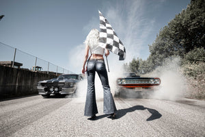 Ford Mustang Eleanor and Plymouth Roadrunner car poster - By Kaj Alver