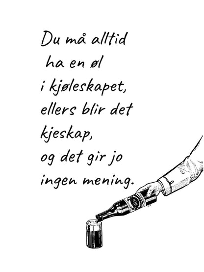 Øl i kjøleskapet poster
