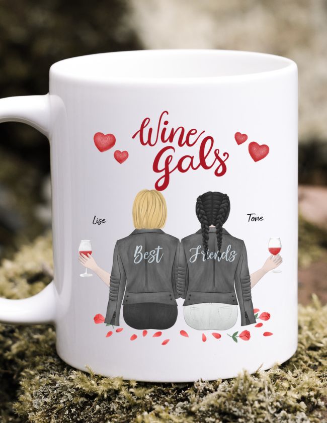 Wine Friends - Personalised Mug