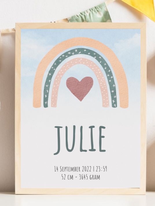 Regnbueplakat med eget navn