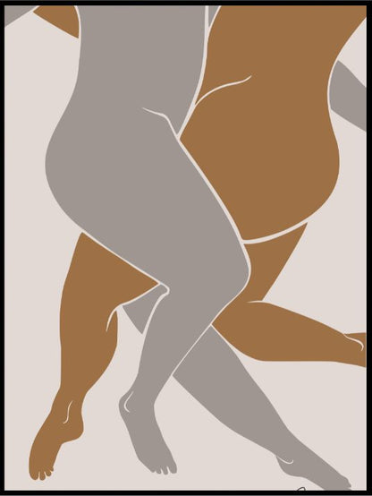 Lovers beige - Pop Art  poster