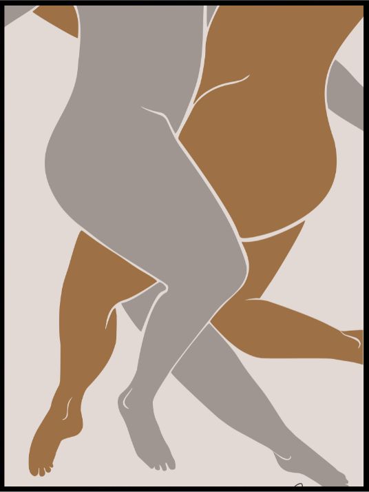 Lovers beige - Pop Art  poster