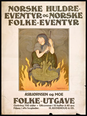 "Norske Huldre eventyr" Theodor Kittelsen - poster og lerret
