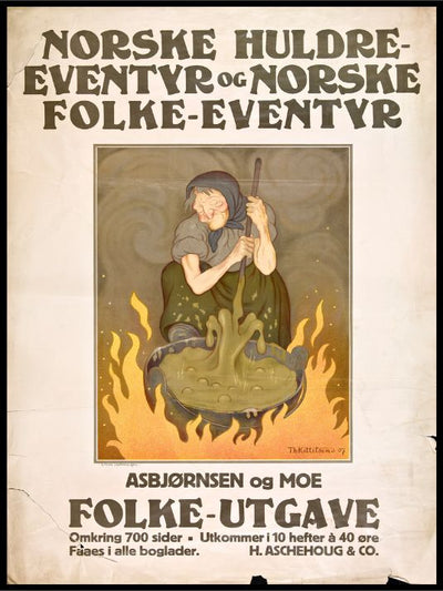 "Norske Huldre eventyr" Theodor Kittelsen - poster og lerret