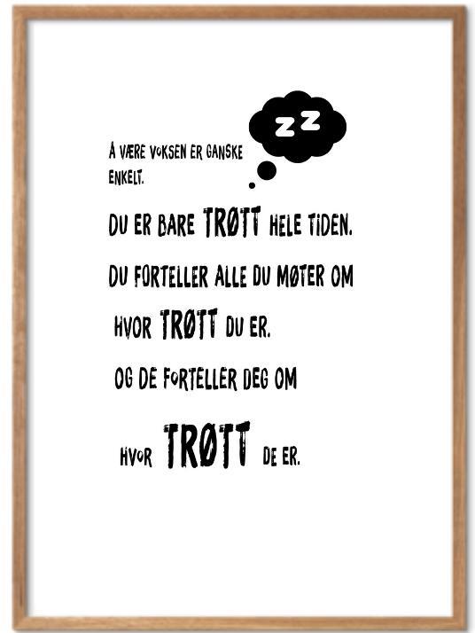 Å være voksen poster - Plakatbar.no