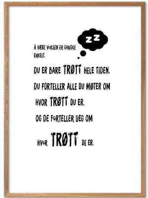 Å være voksen poster - Plakatbar.no
