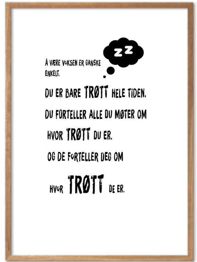 Å være voksen poster - Plakatbar.no