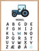 ABC-plakat Traktor - Med eget navn - Plakatbar.no