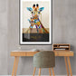 Abstract Art Giraffe - Poster - Plakatbar.no