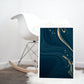 Abstract black - blue-gold Poster - Plakatbar.no
