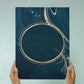 Abstract black - gold - blue poster 02 - Plakatbar.no