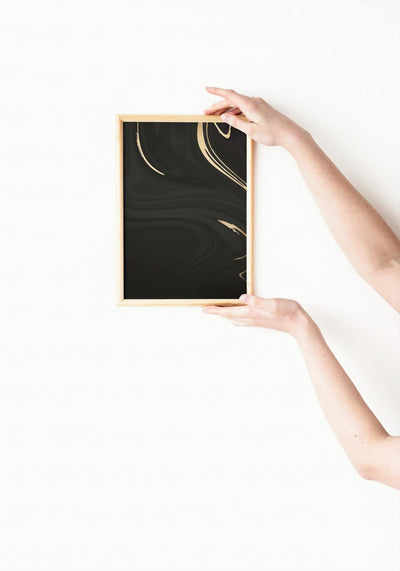 Abstract black gold poster 04 - Plakatbar.no